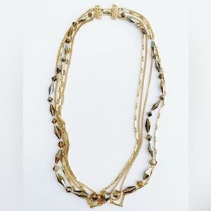 Vintage Gold Tone and Beaded Necklace​